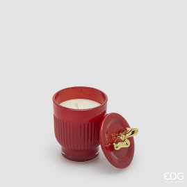 CANDELA FIOCCO CON PROFUMO CON VASO H.11 D.7 C5