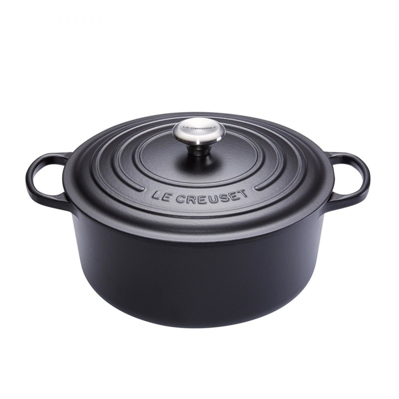 CASSERUOLA CM. 24 NERO MATT LE CREUSET