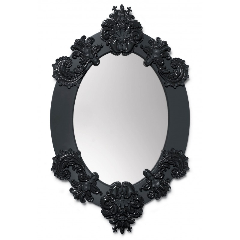 Specchio ovale (Nero)