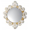 Specchio rotondo piccolo (Bianco / Oro)