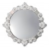 Specchio rotondo grande (bianco/argento)